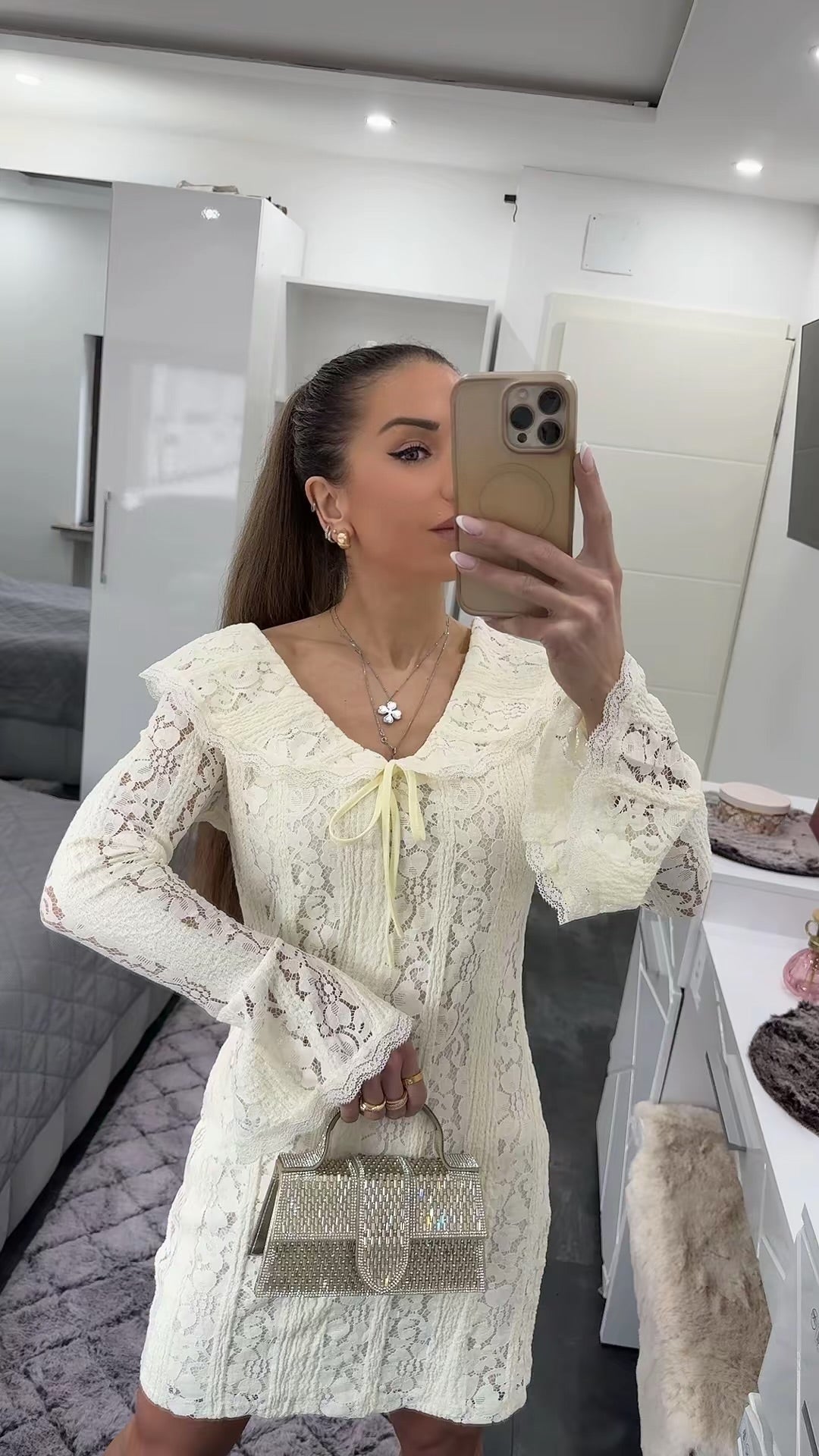 IVORY LACE WHISPER DRESS