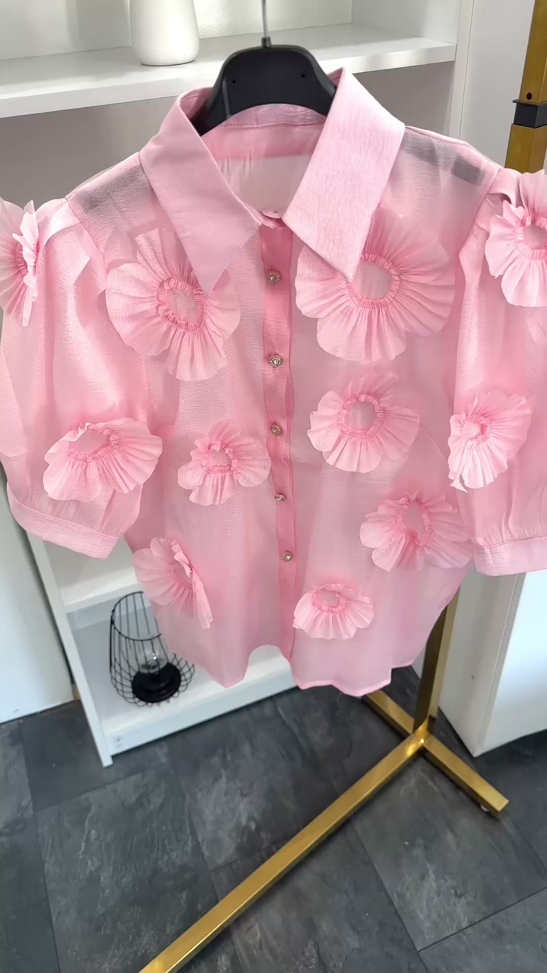 LUXURY FLORAL STATEMENT BLUSE