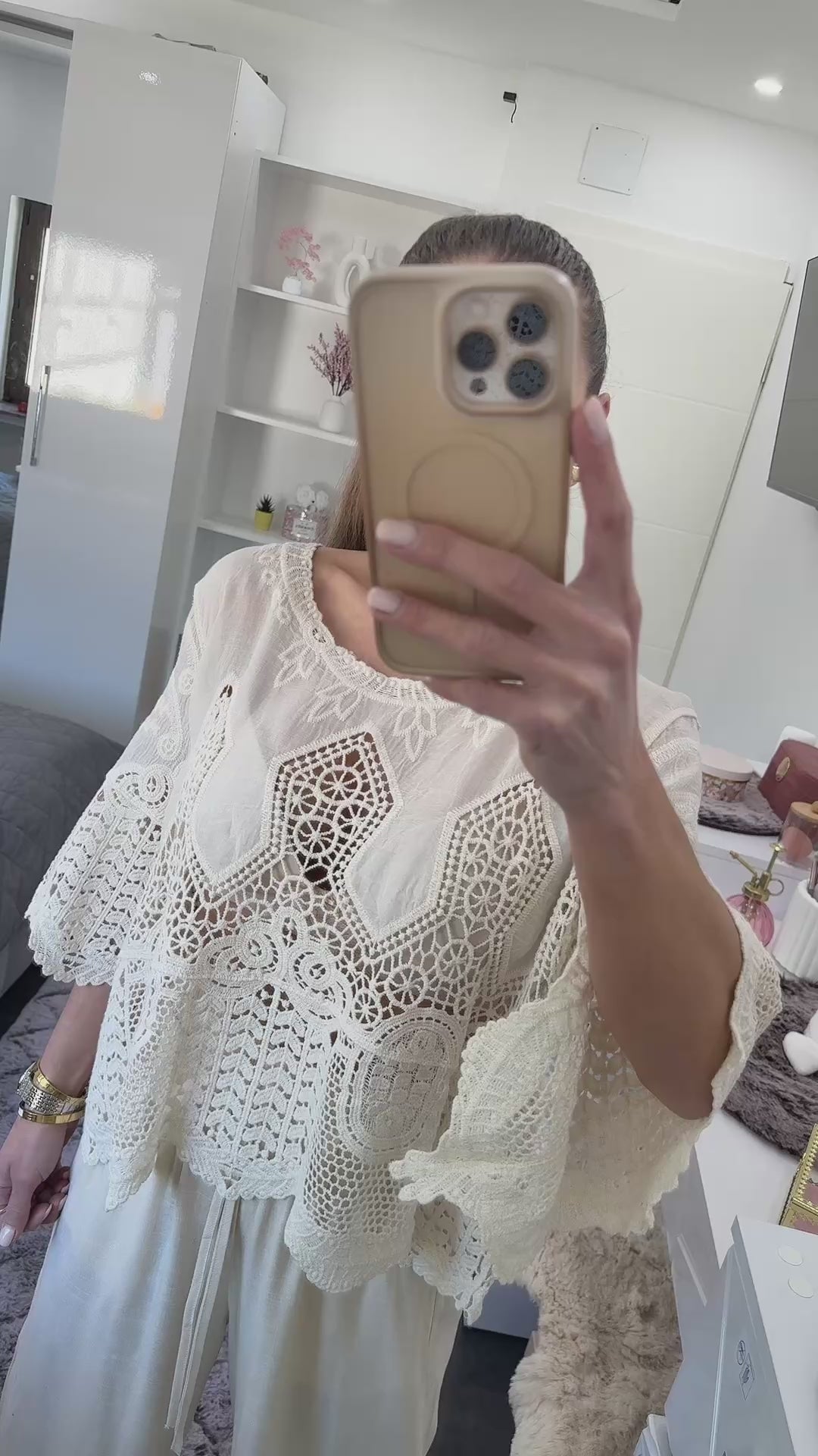 BOHO CROCHET SPITZEN BLUSE