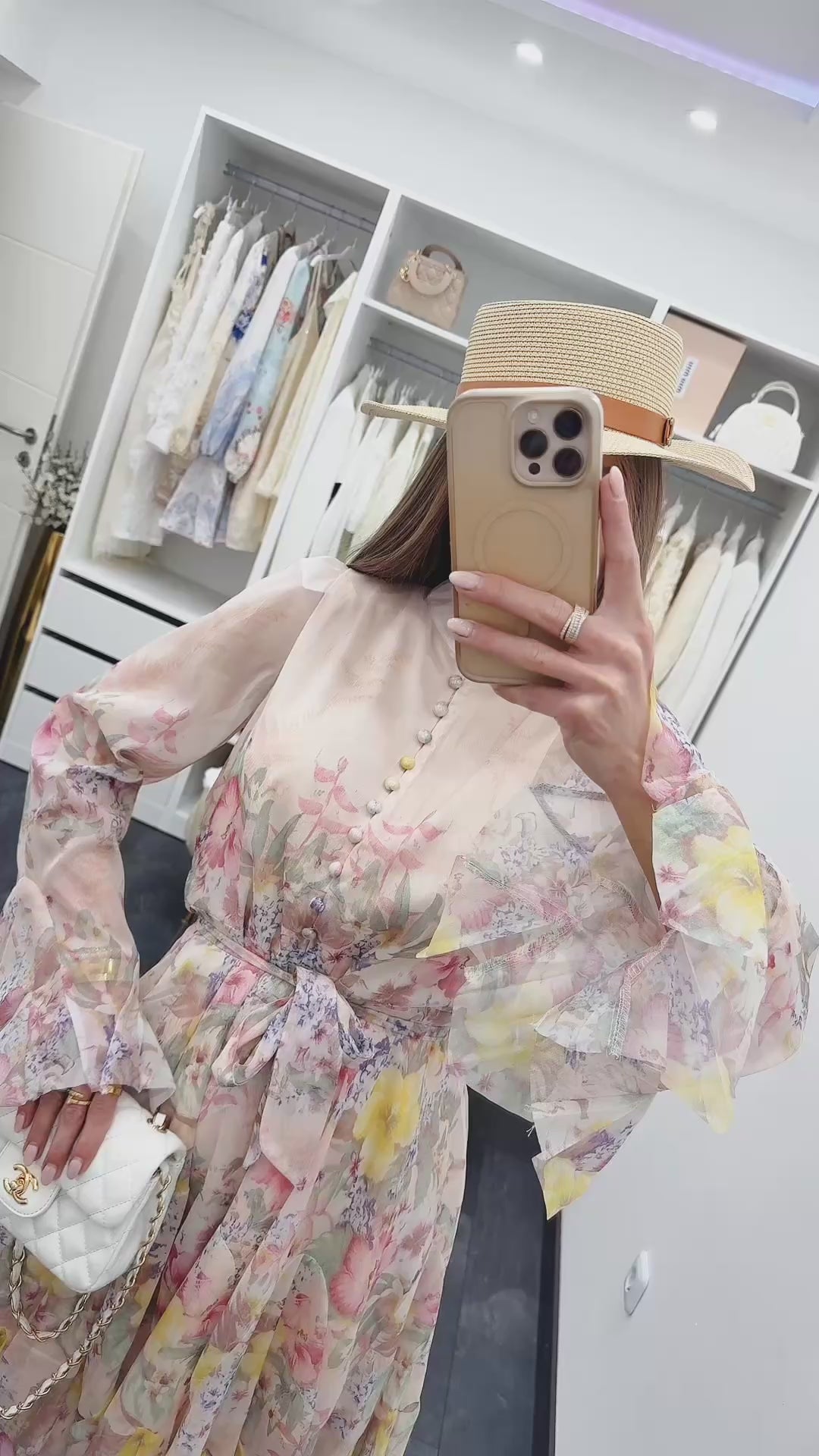 ROSE FLOWER VOLANTKLEID